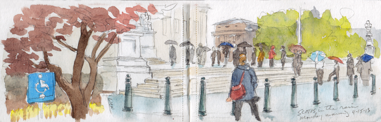 SCOTUS sketch: line in rain