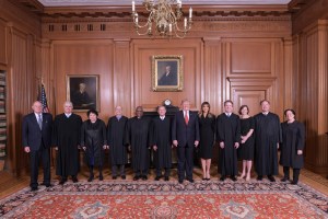 Justices with the President, First Lady, and Mrs. Kavanaugh