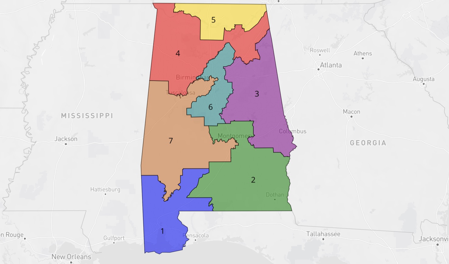 Alabama map new