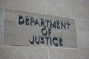 Sign,On,The,Exterior,Identifies,The,Department,Of,Justice.