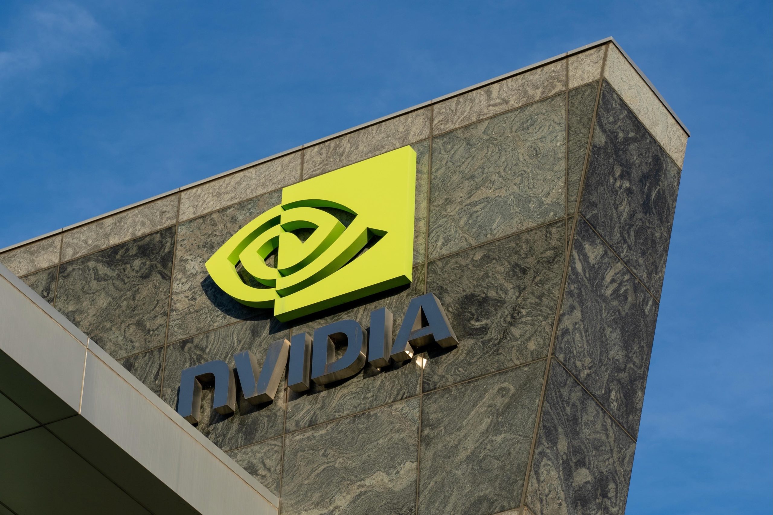 Close,Up,Of,Nvidia,Sign,On,The,Building,At,Its