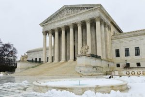 U.s.,Supreme,Court,Building,In,Snow,-,Washington,D.c.,United