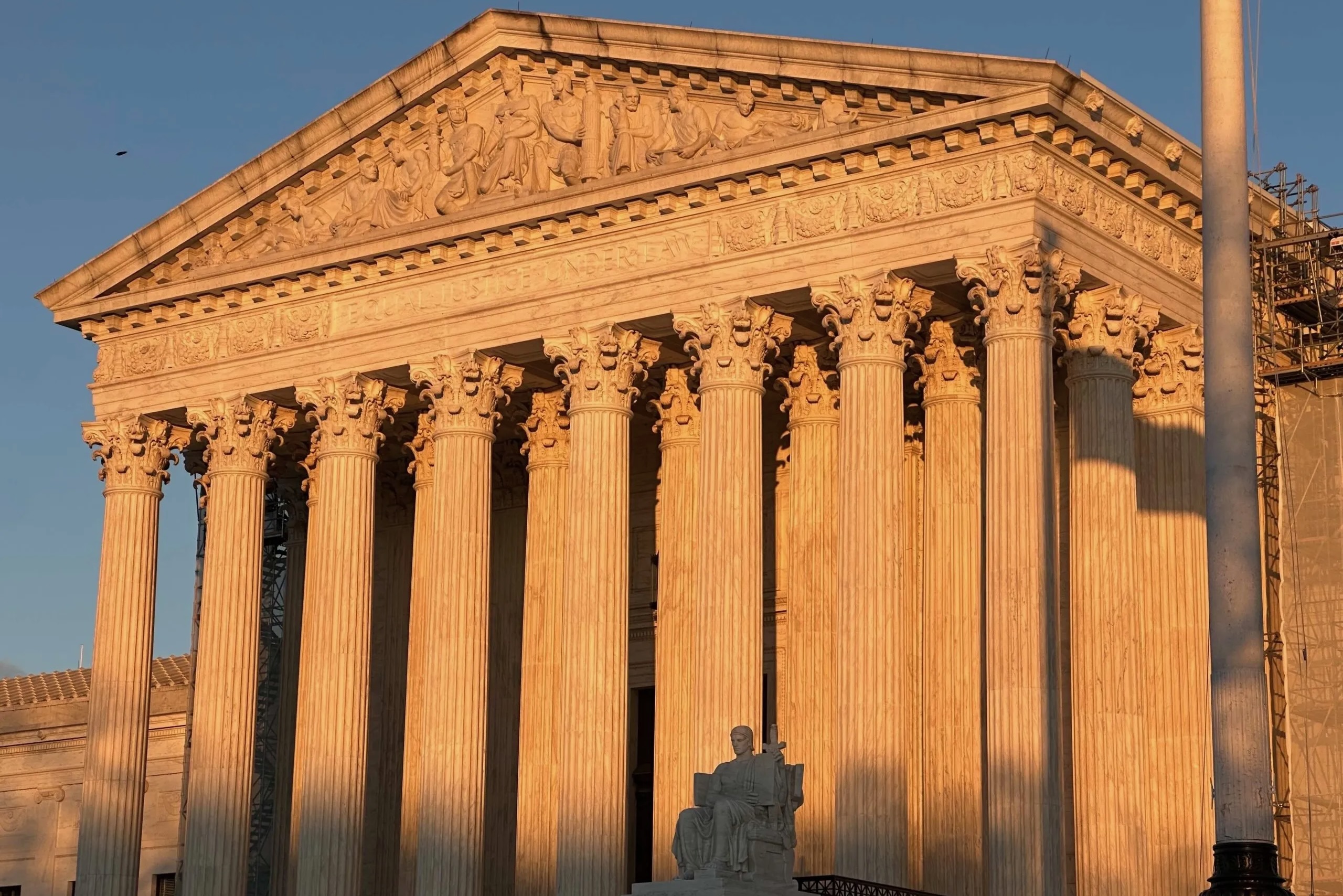 The Supreme Court at sunset