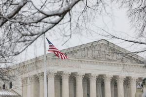 WASHINGTON, DC - FEBRUARY 12: The U.S. Supreme Court Building is seen on Capitol Hill on February 12, 2025 in Washington, DC.