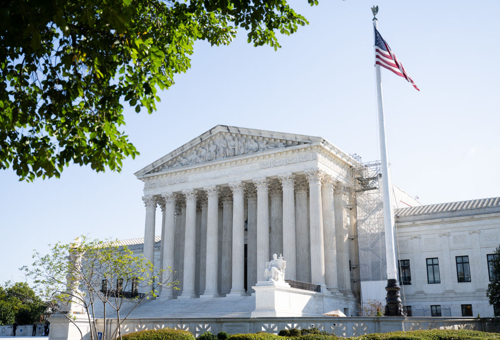 The U.S. Supreme Court is seen on the first day of a new term in Washington, D.C., on October 7, 2024.
