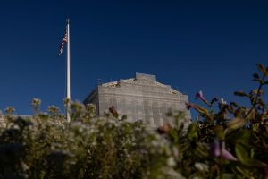 A view of the U.S. Supreme Court as the federal government officially shuts down due to a congressional budget impasse in Washington D.C., on October 04, 2025.