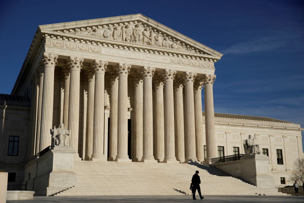 Photo taken on Feb. 25, 2022 shows the U.S. Supreme Court building in Washington, D.C.,